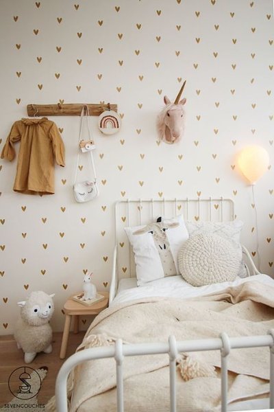quarto infantil decorado com carimbo 