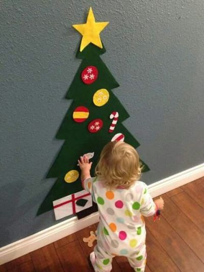 Árvore de Natal de feltro para crianças