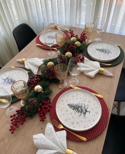 Decoração de mesa de Natal 