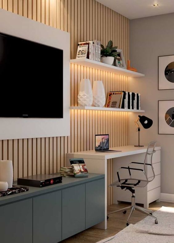 Home office na sala: Saiba mais sobre essa tendência e dicas de como fazer! Home office na sala: Saiba mais sobre essa tendência e dicas de como fazer!