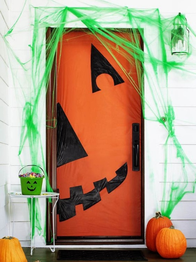 Ideias de Enfeites de Halloween para porta