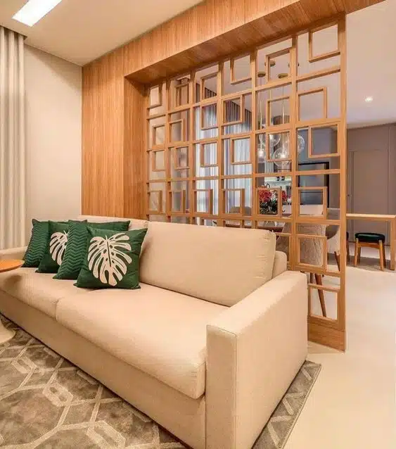 Painel Vazado MDF: dicas e ideias de como utilizar para dividir ambientes Painel vazado de mdf na sala