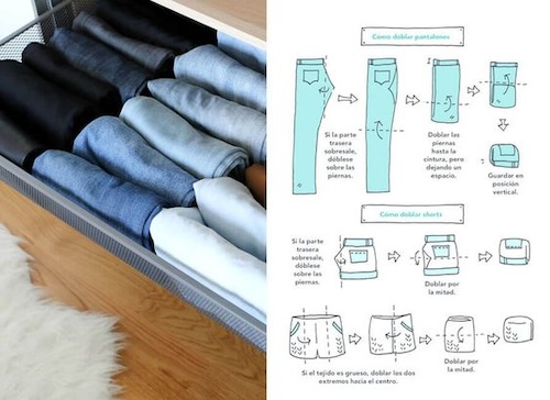 organização de gavetas marie kondo