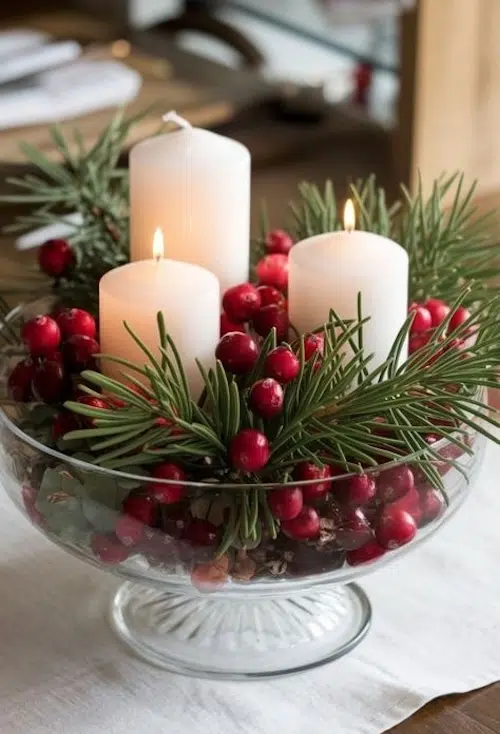 Centro de Mesa de Natal Simples de Fazer: 7 modelos + dicas centro de mesa natal com suporte