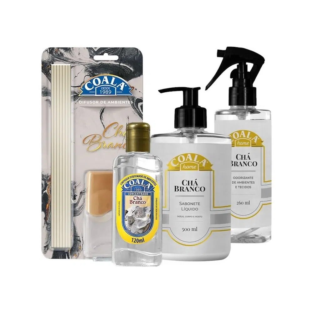 kit aromatizador coala chá branco